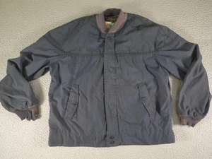 Chaqueta de bombardero vintage Sears para hombre grande azul Harrington forrada a cuadros aviación - Imagen 1 de 10