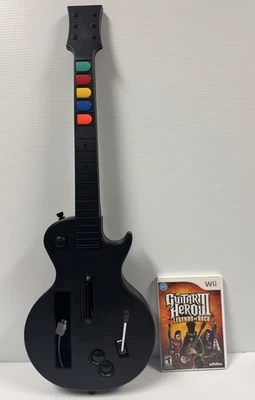 НОВЫЙ беспроводной гитарный контроллер Nintendo Wii + игровой комплект Guitar Hero 3 les paul - Изображение 1 из 4