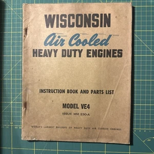 Wisconsin VE4 VF4 Manuale Motore - Libretto Istruzioni e Lista Ricambi Numero MM-230-A - Foto 1 di 8