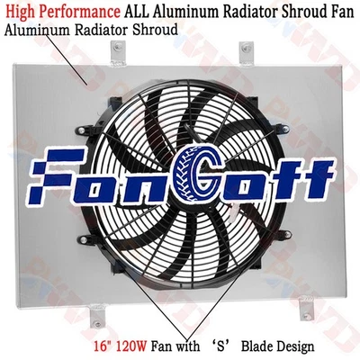 Aluminum Radiator Shroud Fan Fits 1999-2003 DODGE B1500 RAM 1500 VAN 3.9L 5.9L Foto 1 de 4