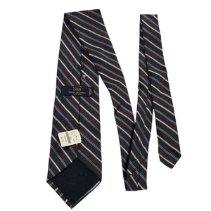 NWT Brooks Brothers 346 Silk Striped Necktie Brown Blue White Men's Accessory - Picture 1 of 10