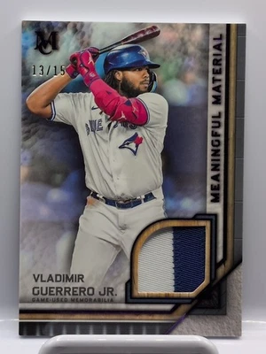 Vladimir Guerrero Jr 2023 Topps Museum Meaningful Material Relics Amethyst 13/15 - Image 1 of 4