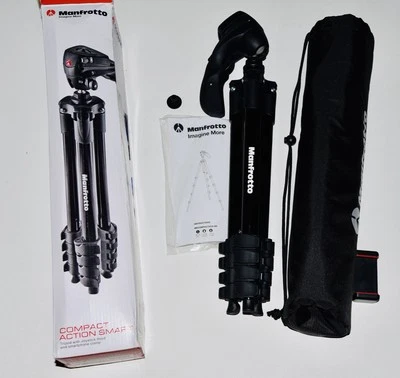 Manfrotto MKSCOMPACTACN-BK 61 inch Compact Action Smart Tripod - Black - Image 1 of 2