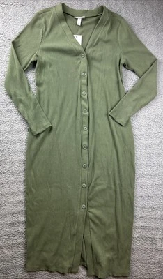 Isabel Maternity Women's XL Long Sleeve Button Front Midi Maternity Dress Green - Image 1 of 4