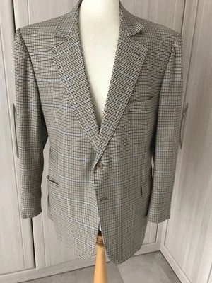 Francesco Smalto Bespoke / Couture Cashmere Houndstooth Check Jacket 58 / 48 XL - Image 1 of 4