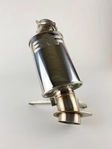 BikeMan Performance Full Velocity Muffler, Bare Stainless 02-229-SS 1841-0275 - Picture 1 of 3