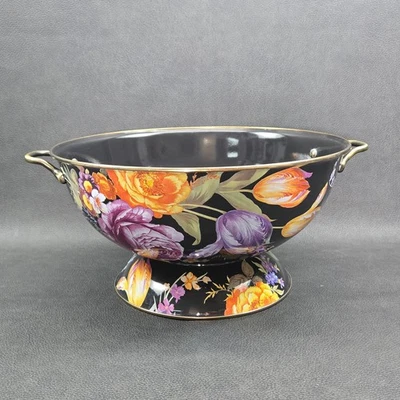 Mackenzie Childs Flower Market Negro Floral Everything Bowl Foto 1 de 4