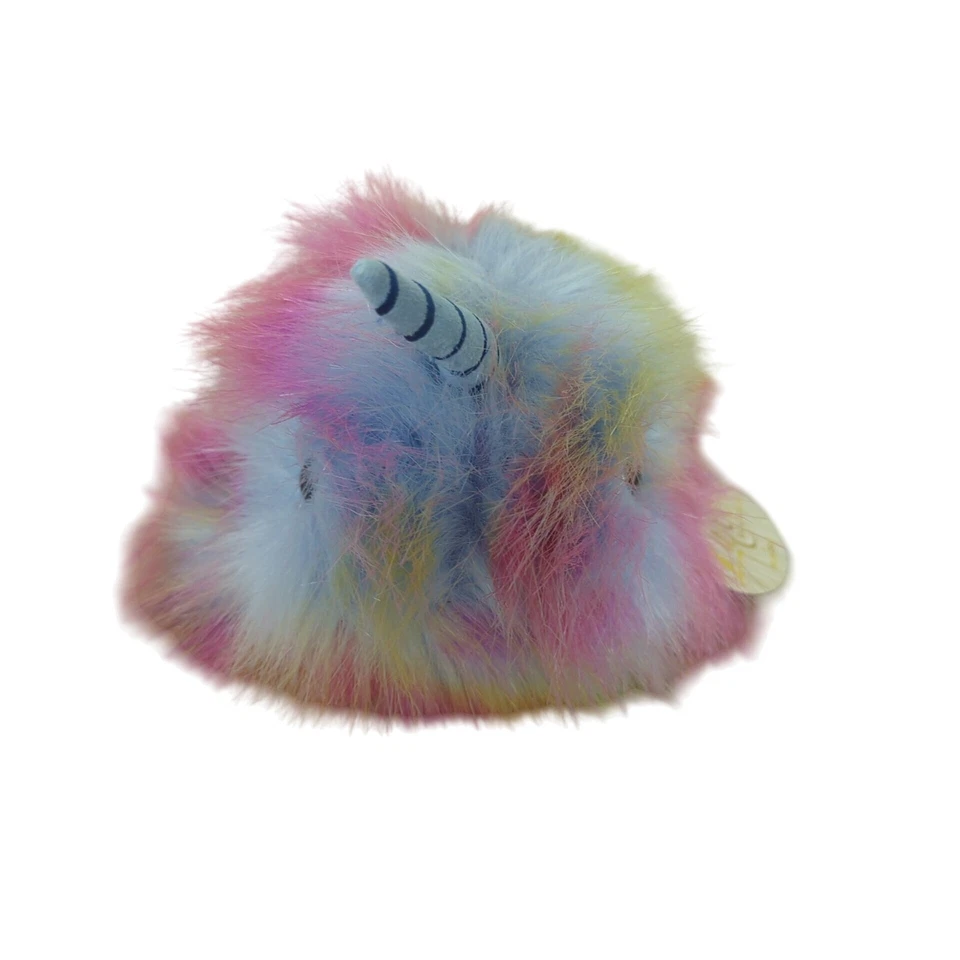 Aurora Luxe Boutique Rainbow Neptune Narwhal Plush Toy – Multicolor Fluffy Soft - Image 1 of 4
