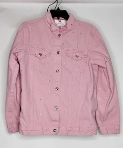 Quacker Factory Womens Size Small Pink Long Sleeve Button-Up Jacket Pockets - Picture 1 of 4