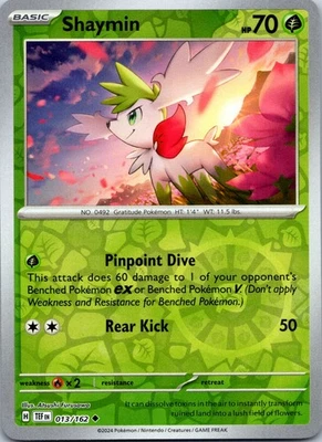 Shaymin Reverse Holo Uncommon SV05: Temporal Forces 013/162 NM - Image 1 of 2