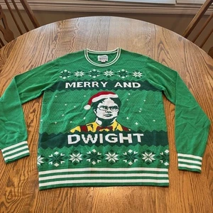 Tipsy Elves Merry & Dwight Ugly Christmas sweater The Office TV Show Men’s M - Picture 1 of 6