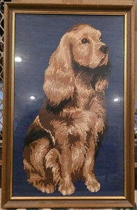 Golden Retriever gerahmtes Wandbild mit Nadelspitze fertig - Bild 1 von 4
