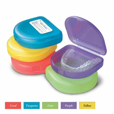 iBOX DENTAL APPLIANCE CASES ASSORTED EXTRA SLIM (12PCS/BOX) PLASDENT