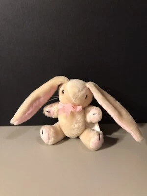 Mini Plush Bunny Rabbit with Floppy Long Ears & Jointed for Movement - Image 1 of 4