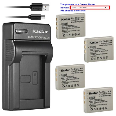 Cargador USB delgado de batería Kastar para Olympus Li-30B y Olympus μ-mini Digital S Foto 1 de 4