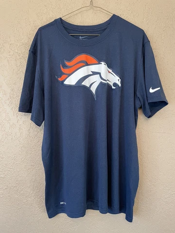 Nike Denver Broncos NFL Dri Fit T Shirt Men’s Size XXL Navy Blue Cover