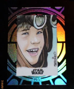 STAR WARS HIGH TEK SKETCH CARD BY CARLOS CABALEIRO CARD 1/1 CARTE U.RARE MINT - Picture 1 of 2