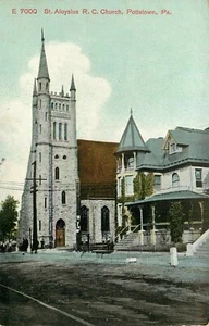 Postcard Pennsylvania Pottstown S. Aloysius R. C. Church Divided 1908 - Picture 1 of 2