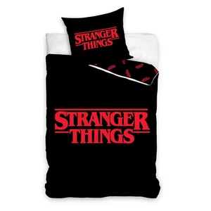 Stranger Things Einzel Bettbezug Set Logo 100% Baumwolle Euro Größe 2-in-1 Designs - Bild 1 von 1
