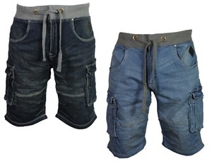 Denim Cargo Shorts for Men for sale 