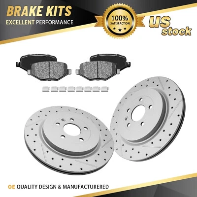 Kit de rotores de freno trasero y pastillas de cerámica para Lincoln MKS 2013-2016 5 orejetas 345 mm Foto 1 de 4