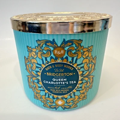 NEW Bath & Body Works w/ Bridgerton Candle Queen Charlotte's Tea 3 Wick 14.5 oz - Image 1 of 4