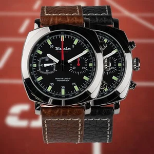 NEW Wancher FORTITUDE Hand-Wound ST19 Chronograph 42 mm Case Mechanical Watch - Picture 1 of 19