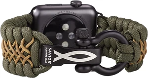 Robustes Apple Watch Armband Paracord Survival Gear Iwatch Series 42Mm 44Mm 45Mm 49Mm - Bild 1 von 33