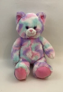 Build A Bear Workshop BAB Cat Kitty Pastel Tie Die 16" Plush Stuffed Animal - Picture 1 of 12