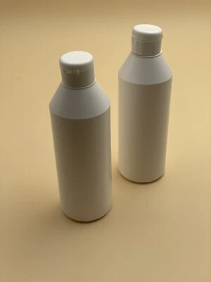 Kunstoffflaschen Schnappdeckel Flaschen Reise weiß 2 x 500ml unbenutzt - Bild 1 von 2