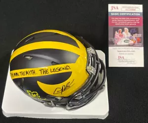 Connor Stalions Signed & Inscribed Michigan Wolverines Mini Helmet JSA COA - Picture 1 of 6