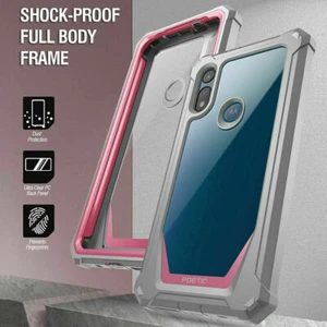 Poetic For Motorola Moto E Case Full-Body Hybrid Bumper Protective Cover Pink - Picture 1 of 6