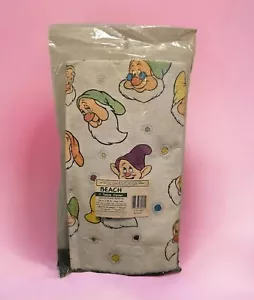 Vintage Snow White Seven Dwarfs Cloth Tablecloth By Beach - Picture 1 of 10