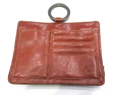 Bolso de mano organizador o billetera de cuero marrón Pouchee 7,25" x 5,25"" Foto 1 de 4