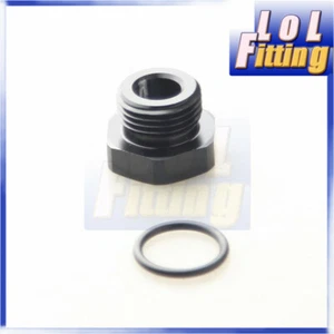 -8 AN 8AN AN8 Flare Plug With O-ring Seal Adapter/ Fitting Aluminum Black - Picture 1 of 5