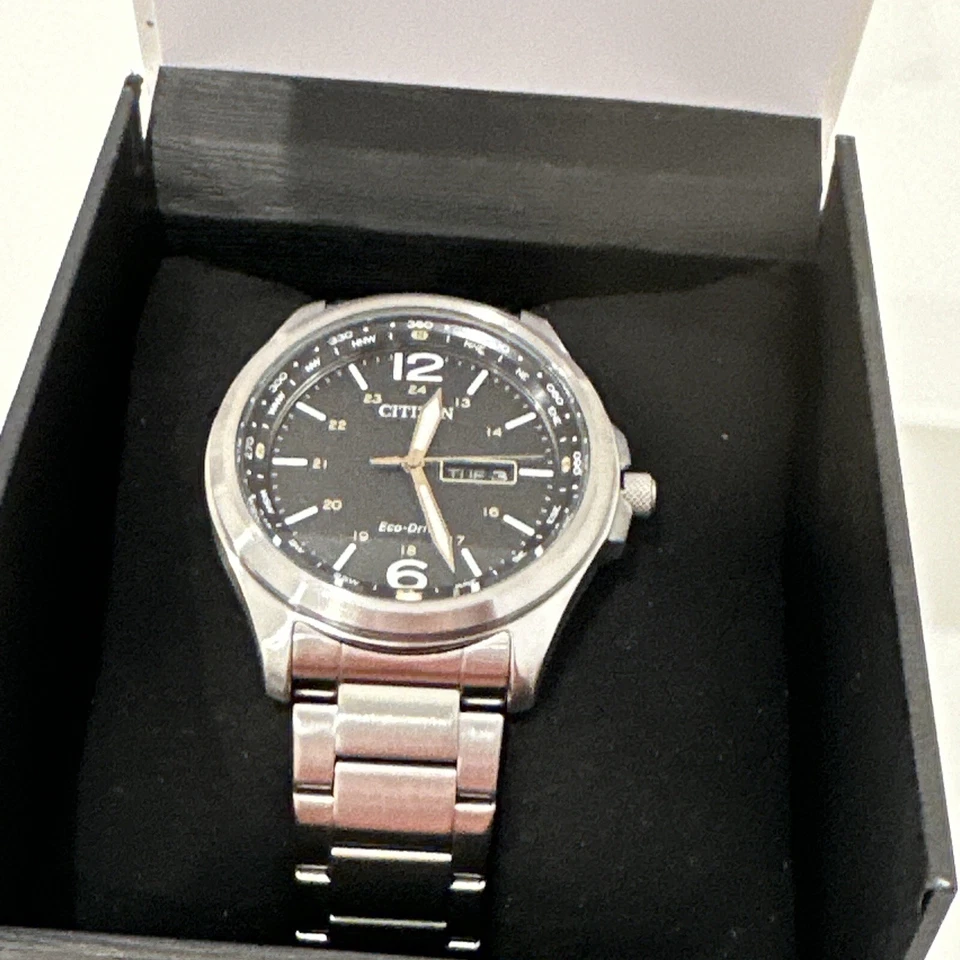 Citizen Men's Eco-Drive Black Dial Watch - AW0110-58E