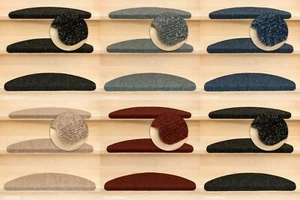 Stufenmatten Treppenstufenmatten Treppenmatten Ramon Halbrund - in 5 Farben - Bild 1 von 18