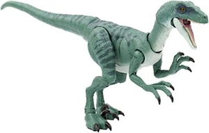 Mattel JURASSIC WORLD Collezione Hammond Velociraptor Delta 21 cm Verde HTV63 - Foto 1 di 4