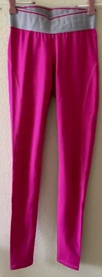 Ivy Park Hot Fluorescent Pink Logo Compression Leggings XS - Image 1 of 4