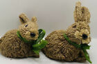 Set Of 2 Pier 1 Sisal, Twine Or Jute Rabbits Easter/Spring Decor Euc