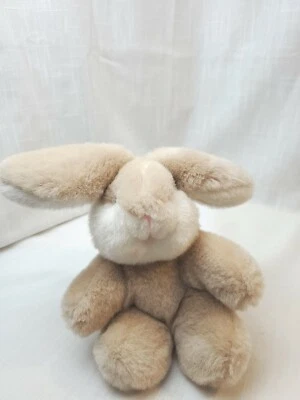Gund Vintage Bunny Plush Stuffed Animal 1982 Tan And White  6" - Image 1 of 4