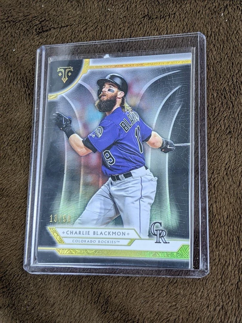 2018 TRIPLE THREADS ONXY /50 CHARLIE BLACKMON ROCKIES