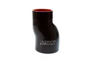 HPS 2-1/2" - 2-3/4" ID x 6" Long Silicone Offset Reducer Coupler Hose Black - Foto 1 di 3