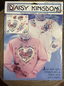 Daisy Kingdom No Sew Fabric Applique #6393 My Hearts Delight  - Foto 1 di 2