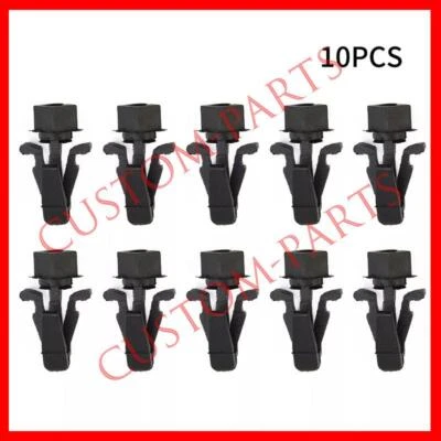 10 PCS/Set Car Bumper Grille Retainer Fastener Clips For Nissan Black Plastic US - Image 1 of 4