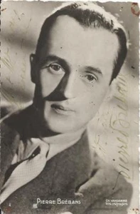 CINEMA_SIGNATURE_DEDICA, AUTOGRAFO ORIGINALI_PIERRE BREBANS FOTOGRAFIA-CARTOLINA - Picture 1 of 1