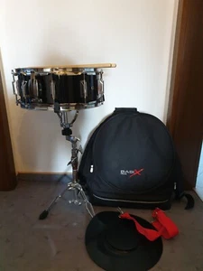 Trommel BasiX Drum Snare mit Zubehör Trommelständer und Case Rucksack - Bild 1 von 5