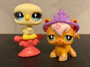 Auténtico Littlest Pet Shop #511 gato de pelo largo #512 paloma - Imagen 1 de 12