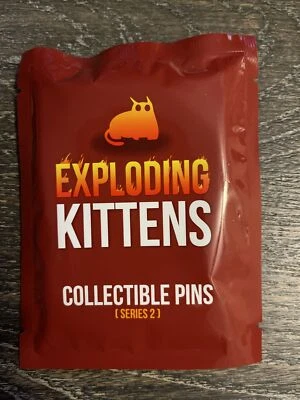EXPLODING KITTENS 🐈‍⬛ PIN PACK “Series 2” Pax West NEW - UNOPENED BLIND PACK - Image 1 of 2