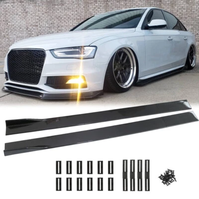 Alerón de extensión difusor faldones laterales de coche fibra de carbono para AUDI A6 A5 A4 Foto 1 de 4